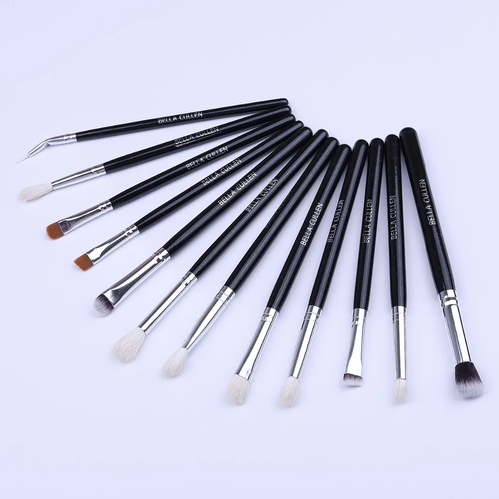 

BELLA CALLEN Brand High quality 12 Pcs Wool Blending Foundation Eye shadow Makeup Brushes Eyeshadow Eyeliner Eyes Make up Brush