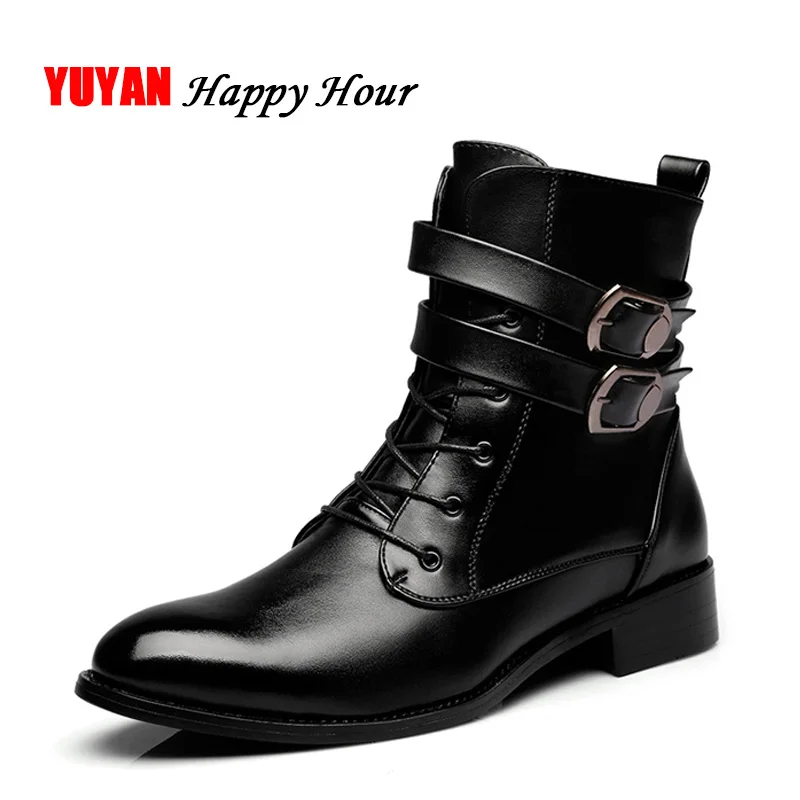 

2018 Autumn Winter Martin Boots Men Winter Shoes Soft Leather Men's Boots Warm Plush Male Brand Ankle Botas KA128