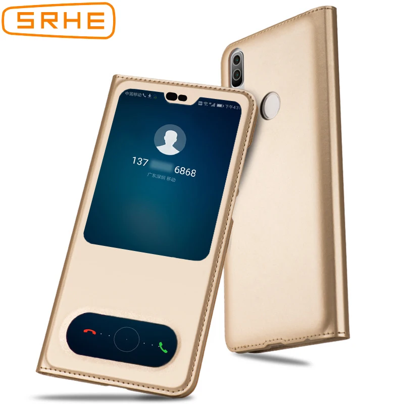 

For Huawei Honor 8X Max Case Cover Flip Luxury PU Leather Business Cover For Huawei Honor 8X 8XMax Open Window Case
