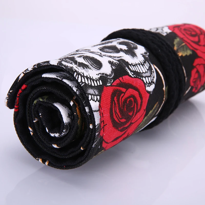 

36/48/72 Holes Storage Pencil Box Case School Supplies Holder Wrap Roll Up Pen Makeup Bag Kawaii Stationery