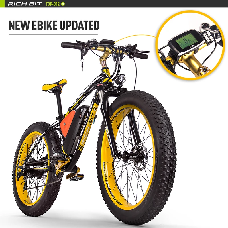 Ricbit RT-012 Plus neumático de grasa ebike 21 velocidades 48 V 1000 W 17Ah batería de litio potente bicicleta eléctrica con ordenador velocímetro
