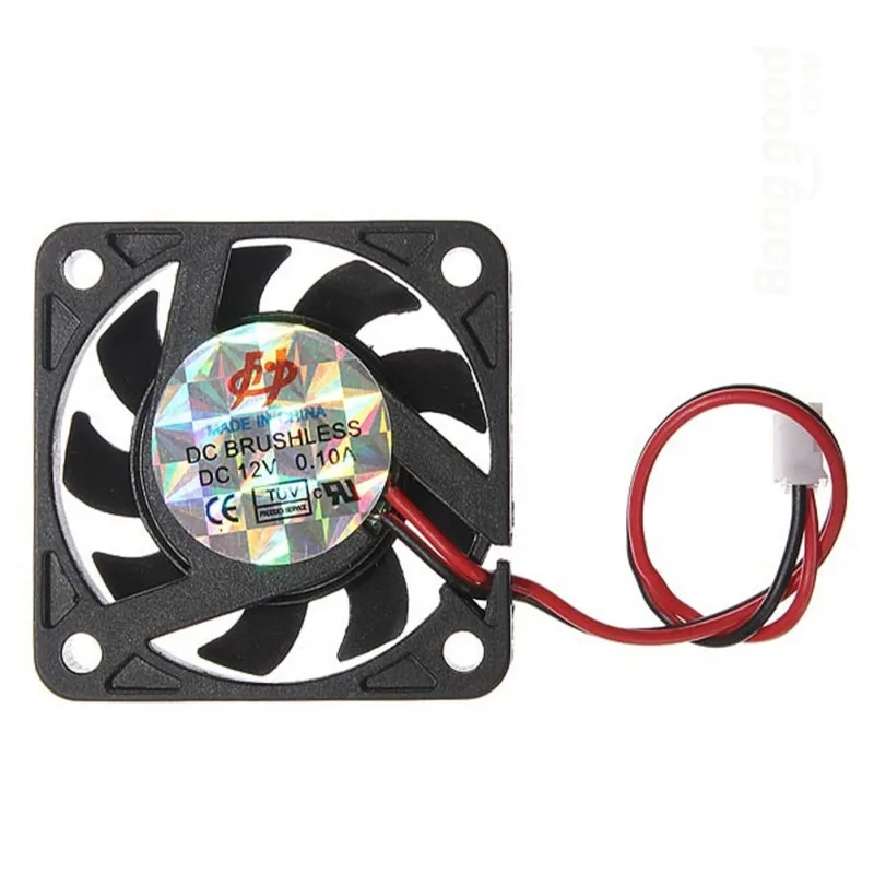 Мини 12V 2 Pin 40 мм компьютерный кулер маленький охлаждающий вентилятор PC черный F