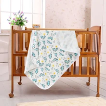 Модное хлопковое муслиновое детское одеяло с мультяшным животным принтом, мягкое многофункциональное детское полотенце для ванной, реквизит для фотосессии