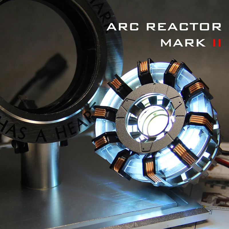 High Configuration Metal Version 1:1 scale Iron Man Mark 2 Arc Reactor Action Figure Collection Model Toy MK2 Reactor kids gifts