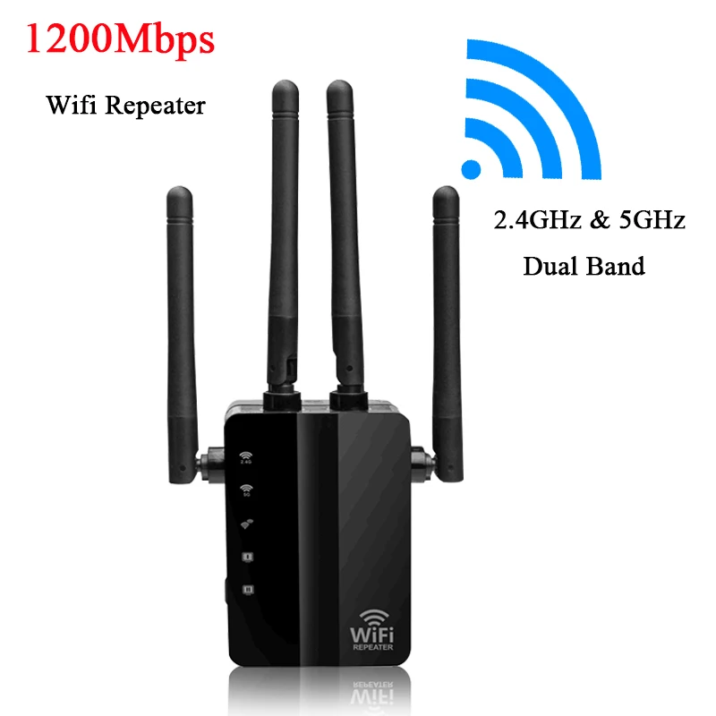 

Wireless Wifi Repeater AC1200M WiFi Signal Amplifier Booster IEEE802.11ac Wifi Extender LAN WAN WPS Repetidor Access Point