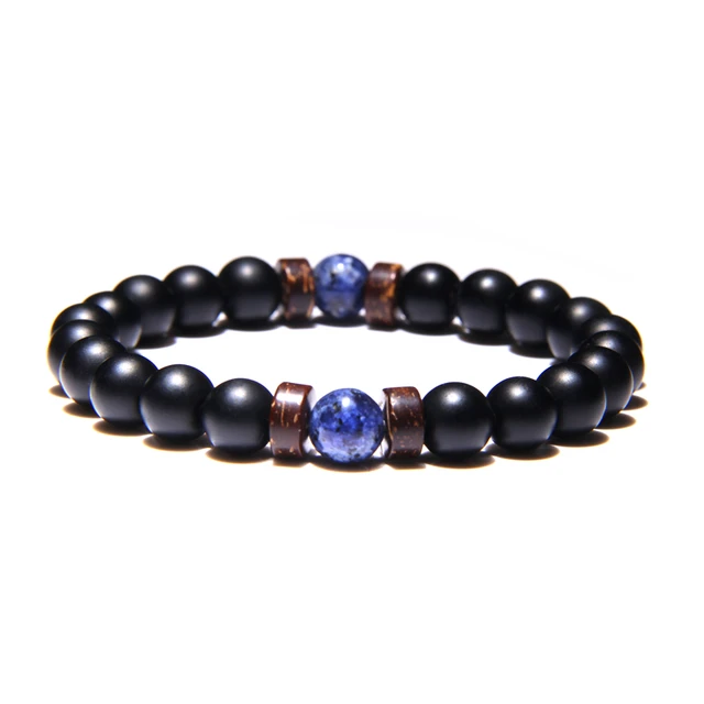 Bracelet Onyx Noir Homme