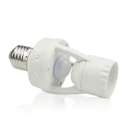 Инфракрасный датчик индукции PIR E27 светодиодный держатель лампы с переключателем управления светом адаптер для лампового разъема Smart 110 V-240
