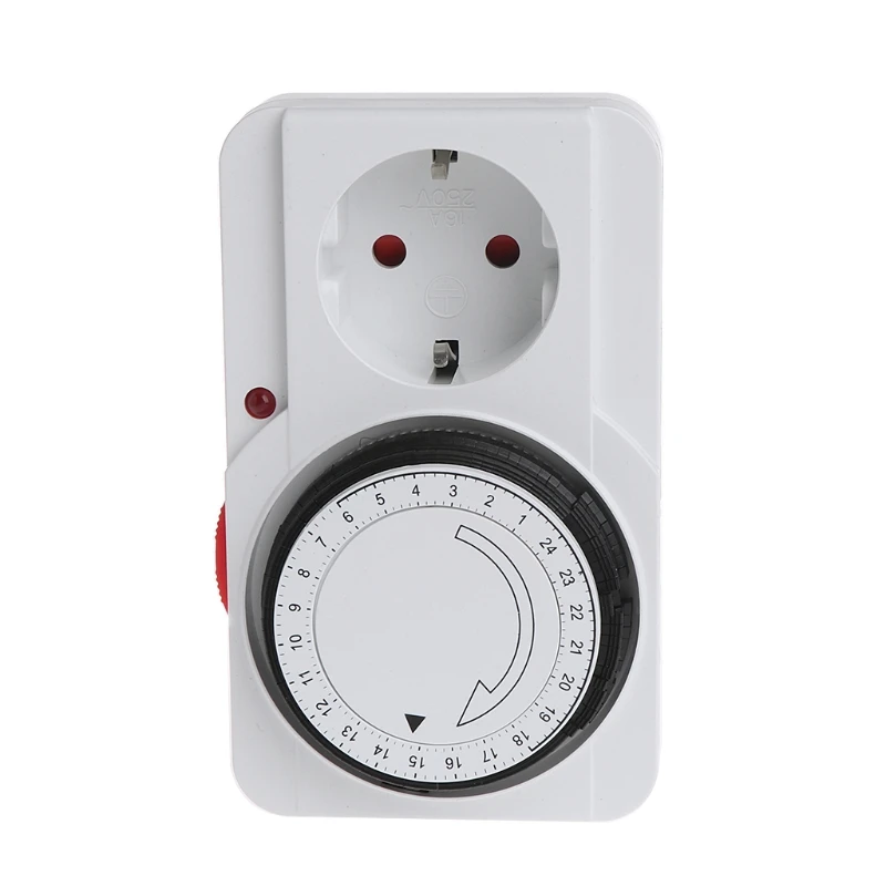 

24H Mechanical Electrical EU Plug Program Timer Power Switch Socket Energy Saver #0616