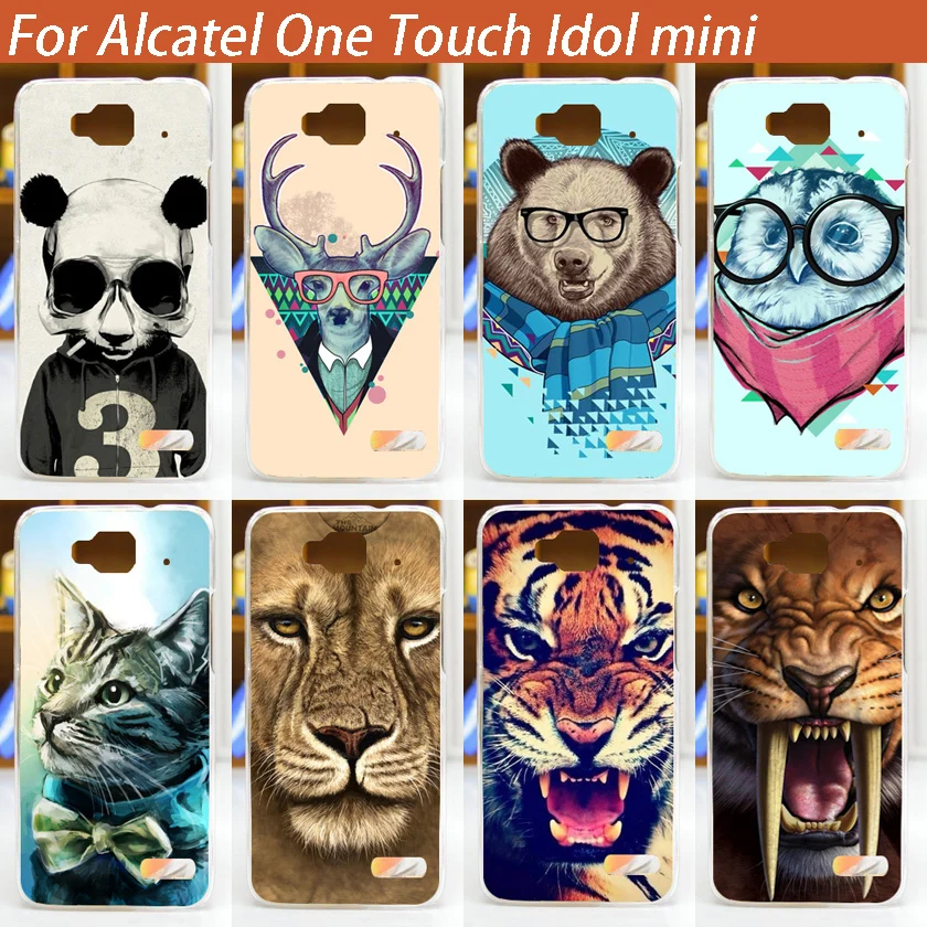 16 моделей хит продаж Модный чехол с рисунком для Alcatel one touch Idol Mini 6012 6012A 6012X W TCL