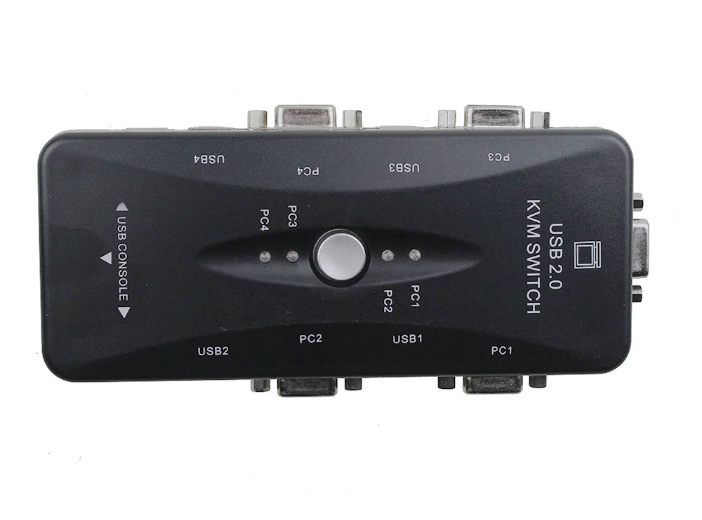 Новинка USB2.0 KVM переключатель 4 порта Селектор VGA печать Авто монитор коробка