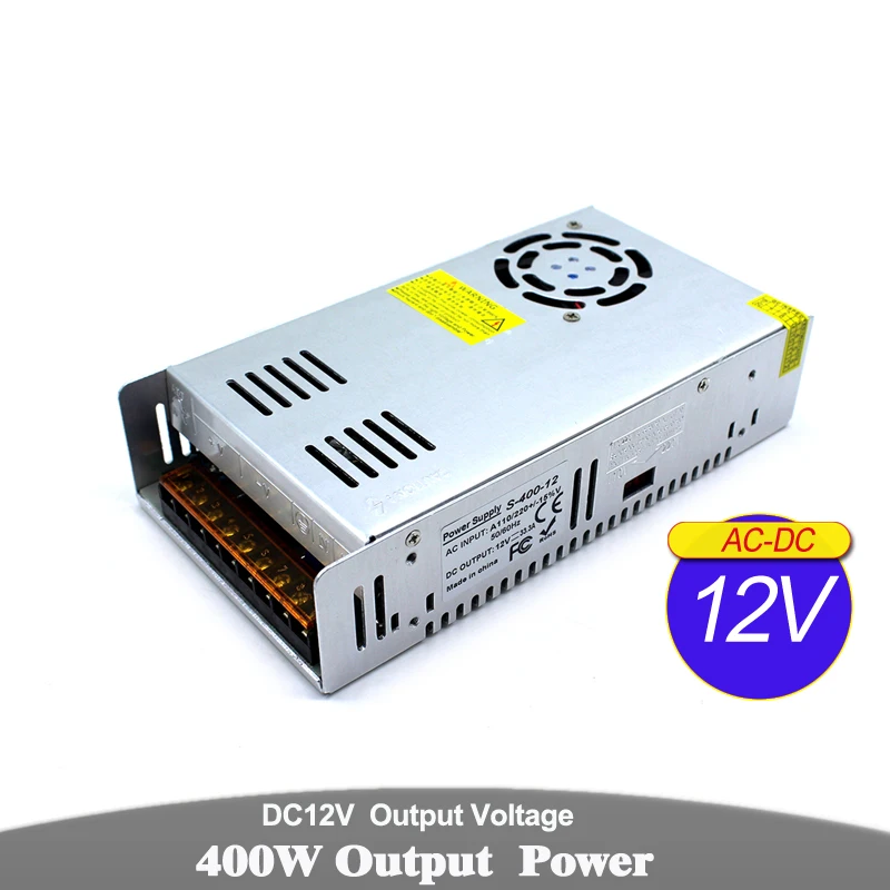 Универсальный блок питания DC 12 V 18 24 36 48 42 60 400 W Трансформаторы освещения 220 110 AC DC12V