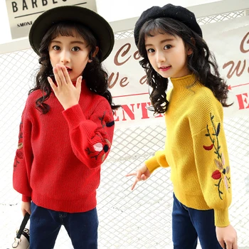 

Girl's embroidered sweater