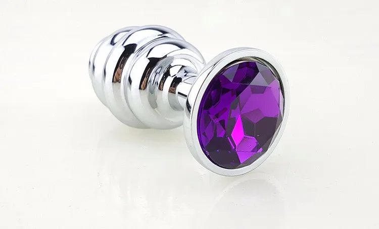 New Metal Anal Plug 7 Colors Butt Plugs Toys Sex Toys for Women Stainless Steel+Crystal Jewelry Sex Products, Spiral Anal Beads 4 New Metal Anal Plug 7 Colors Butt Plugs Toys Sex Toys for Women Stainless Steel+Crystal Jewelry Sex Products, Spiral Anal Beads 4