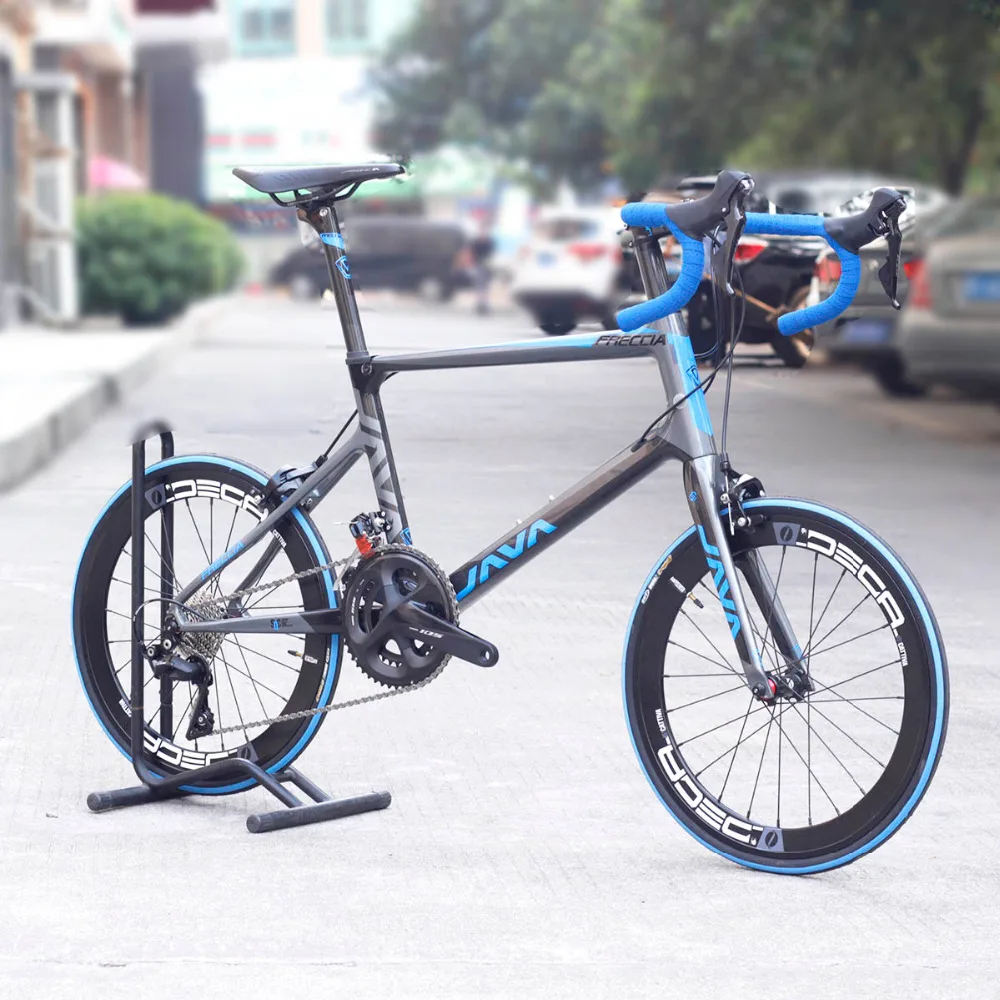 Cheap JAVA Freccia Carbon Minivelo Bike 20" 1 1/8" 451 22 Speed with 105 Group Caliper Brake Drop Bar Urban City Mini velo Bicycle 5