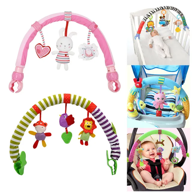 Hot sale lovely Stroller Lathe Car Seat Cot Hanging toys baby play Travel baby infant baby Toys educational rattles mobile 1
