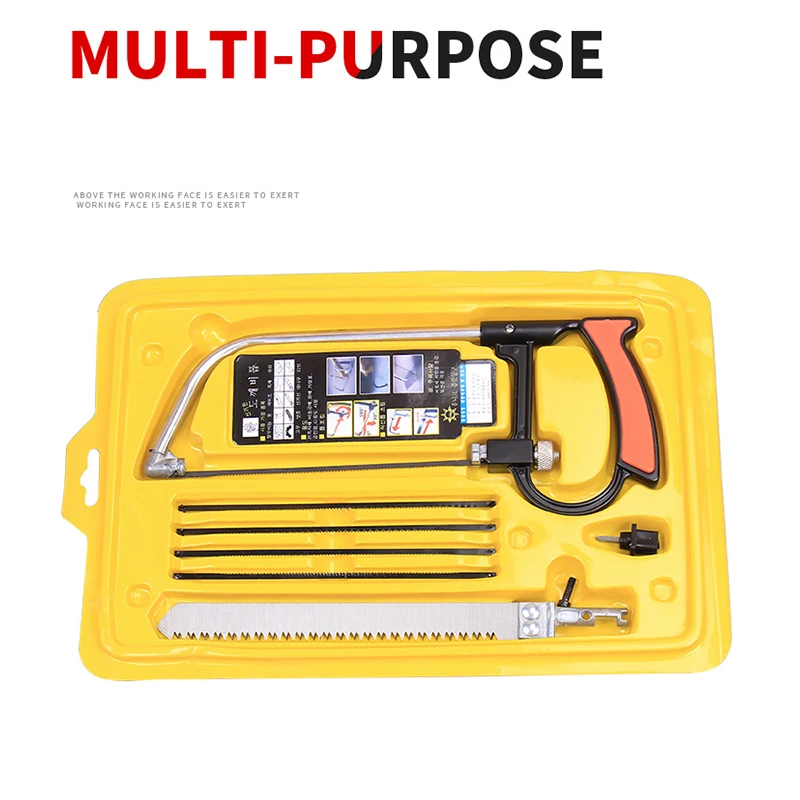 KALAIDUN 8 in 1 Magic Saw Multifunction Purpose Hand DIY Steel Saw Metal Wood Saw Kit Woodworking Metalworking Model Hobby Tool-2