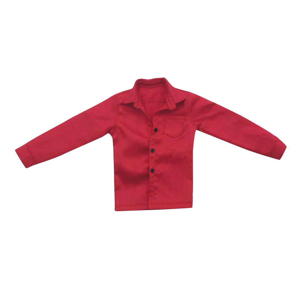 1/6 шкала мужская рубашка мужская одежда для 12 ''горячие игрушки Phicen kumik солдат фигурка тело кукла игрушка DIY аксессуары - Цвет: Red