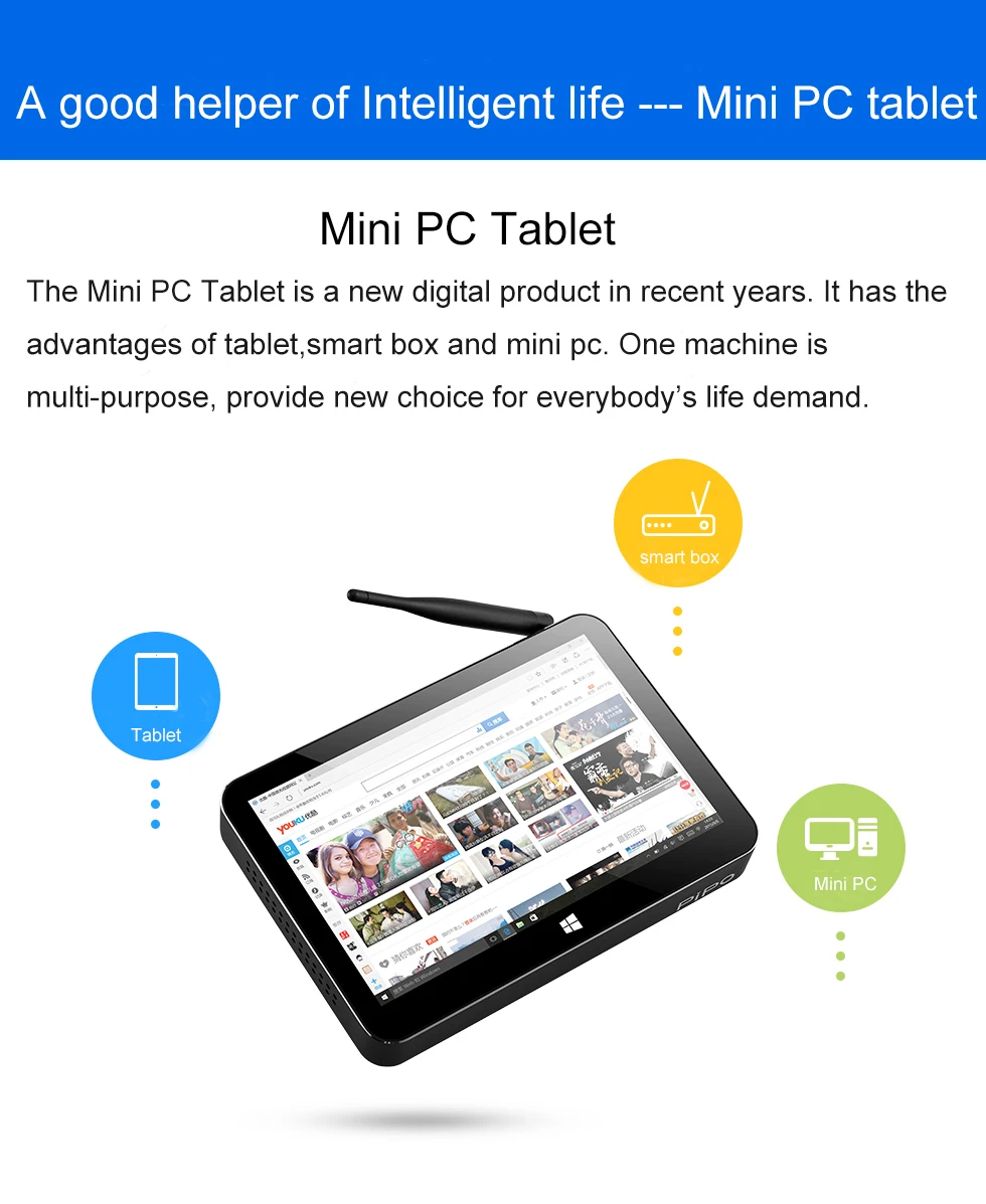 8,9 дюймов 1920*1200 экран Pipo X11 Мини ПК Windows 10 планшетный ПК Z8350 2 Гб ОЗУ 32 Гб ПЗУ ТВ коробка BT4.0 HDMI Wifi мини настольный