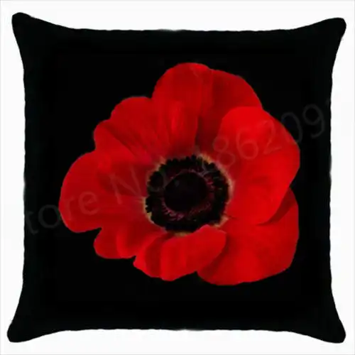 red poppy pillows