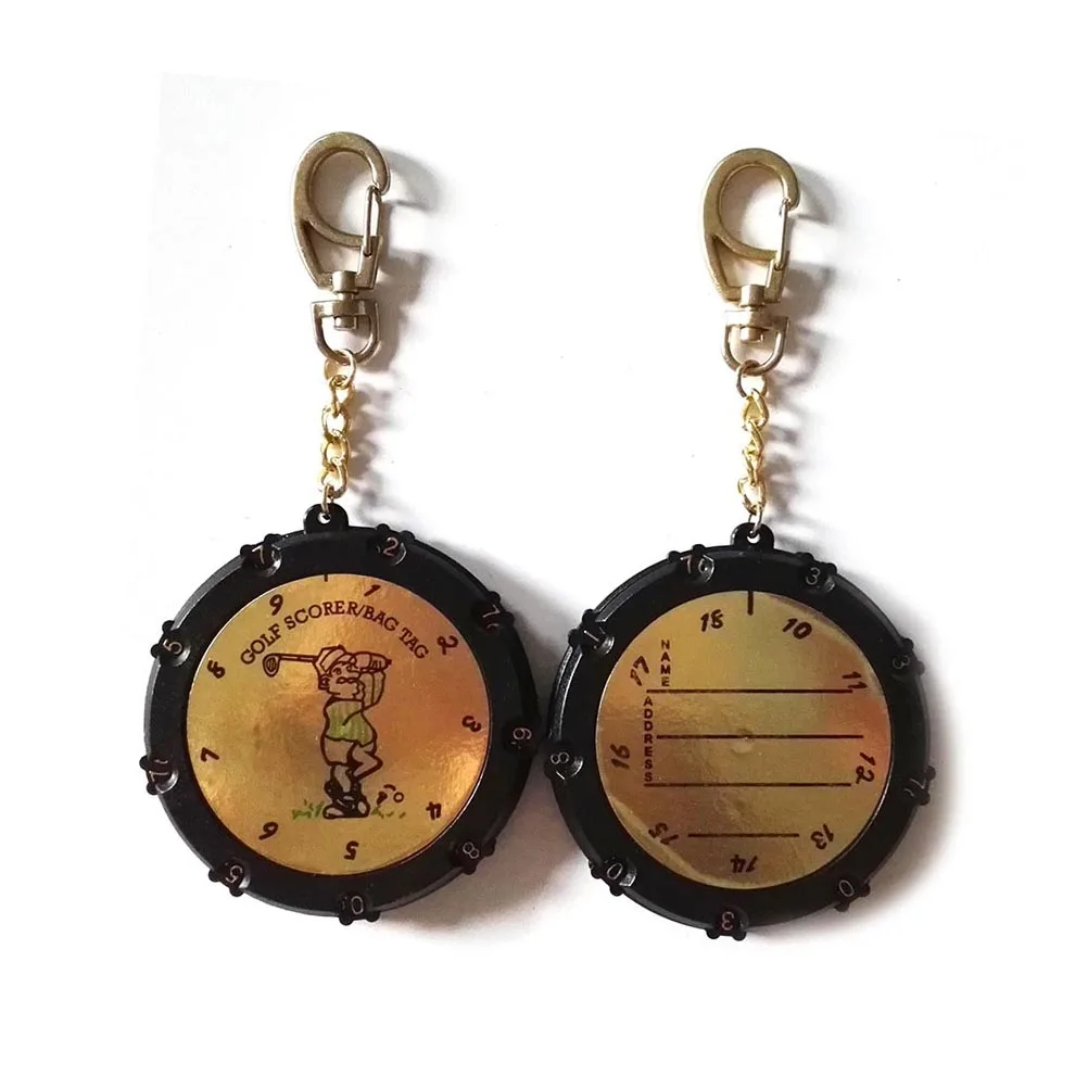 

18 Hole Golf Stroke Shot Putt Score Counter Keeper Scoring Tag Bag Clip Keychain
