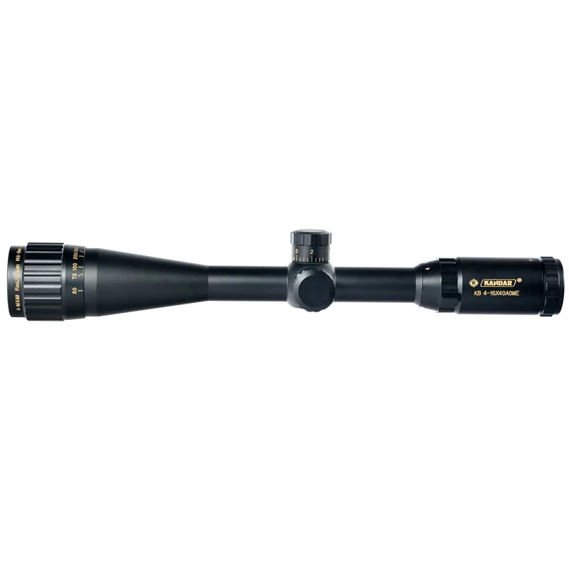 Kandar Gold Edition Aome Vidro Gravado Mil-dot Retículo Bloqueio Riflescope Caça Rifle Escopo Visão Óptica Tática 4-16x40 13 Lunetas Riflescopes