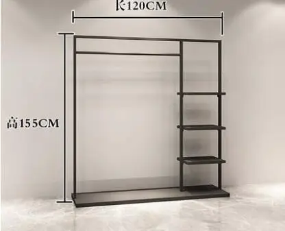 Clothing store display rack to implement men's and women's clothing display rack side hanging rack