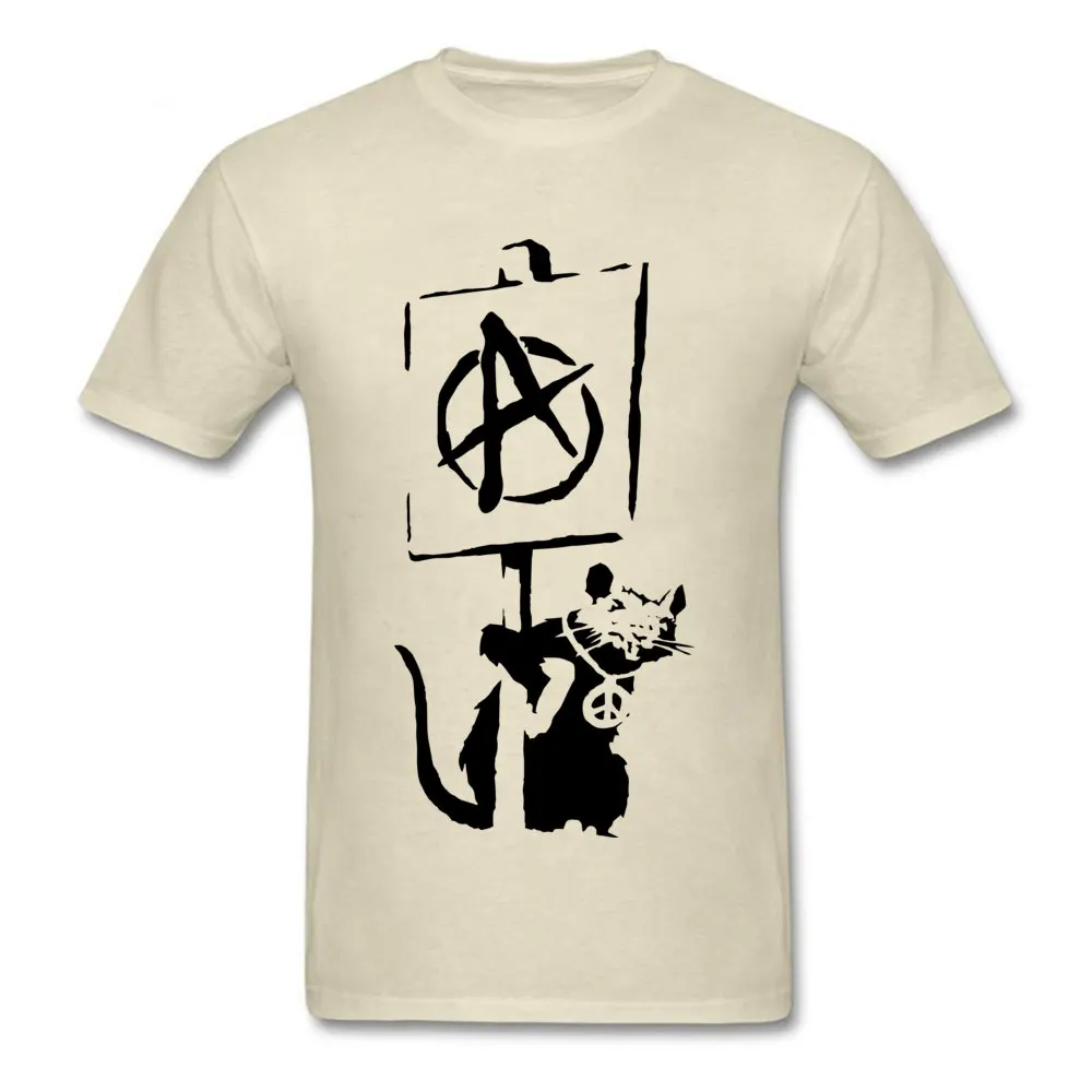 Футболка Бэнкси Rat by, Мужская футболка с Мстителями,, летние футболки с короткими рукавами, хлопок, простая одежда в стиле хип-хоп в уличном стиле - Цвет: Beige