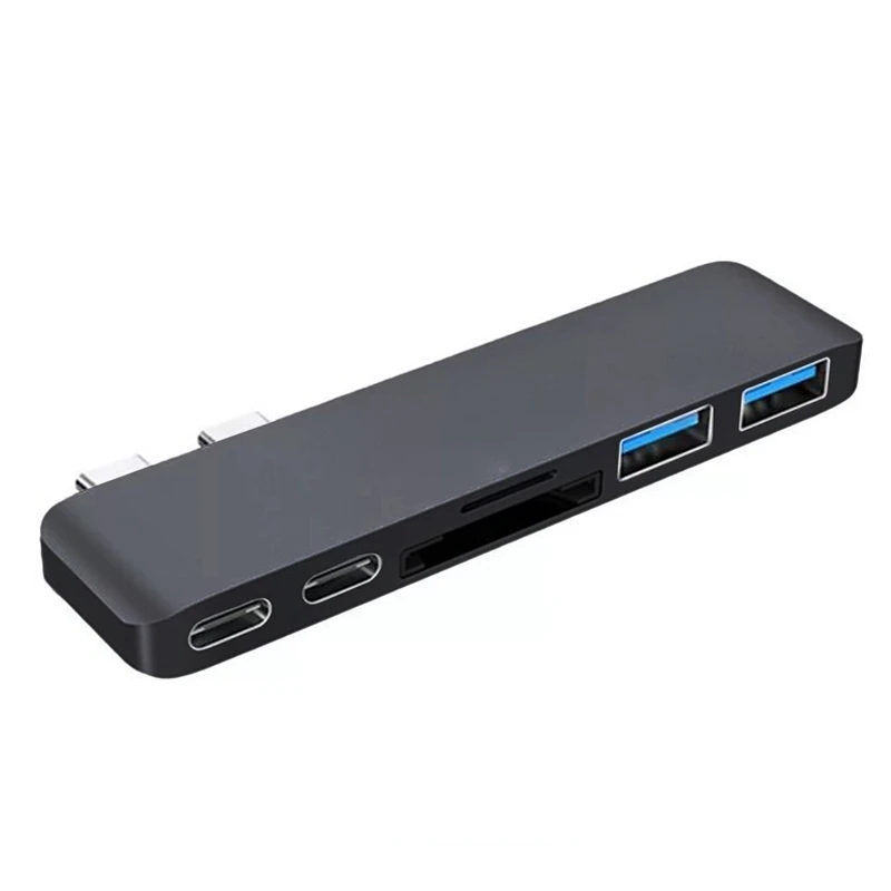 Dual type-C Hub 2Usb3. 0+ Sd/Tf кард-ридер(Thunder 3 интерфейс