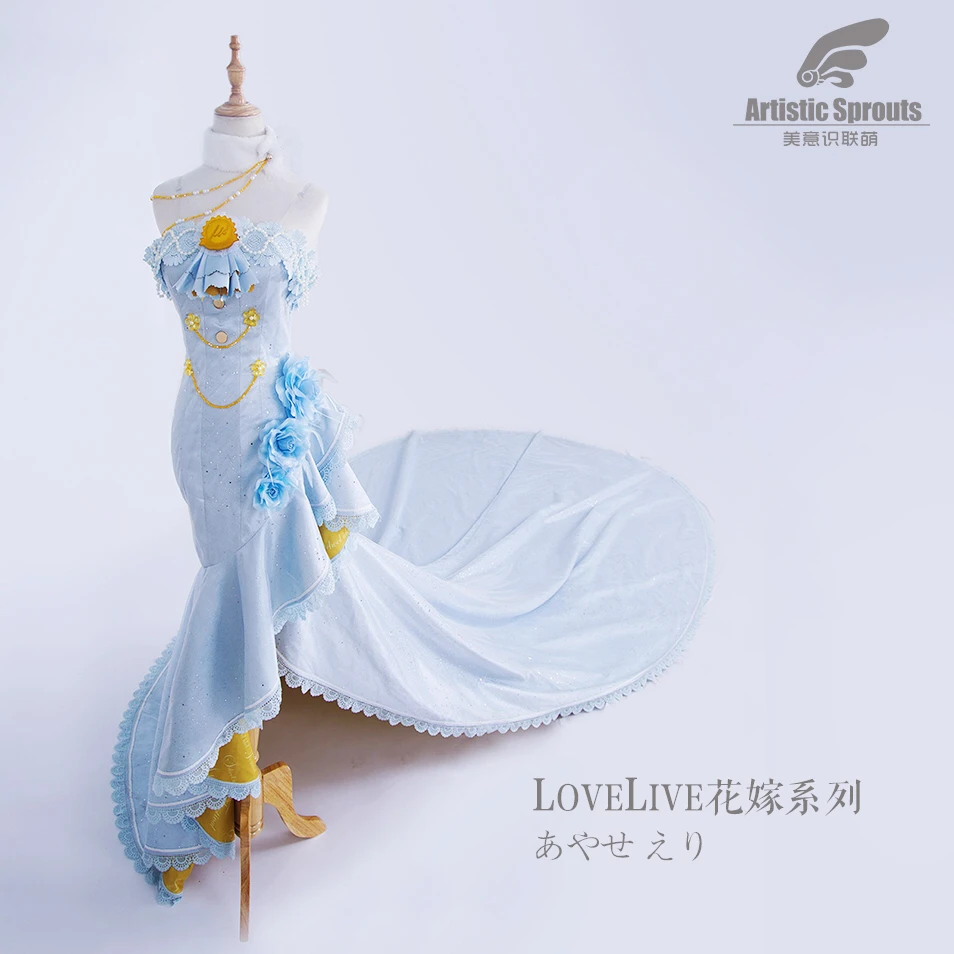 Free Dhl 17 Anime Love Live Flowers Marry Awakening Eli Ayaseellie Wedding Dress Cosplay Costume Full Set For Christmas New Aliexpress Novelty Special Use