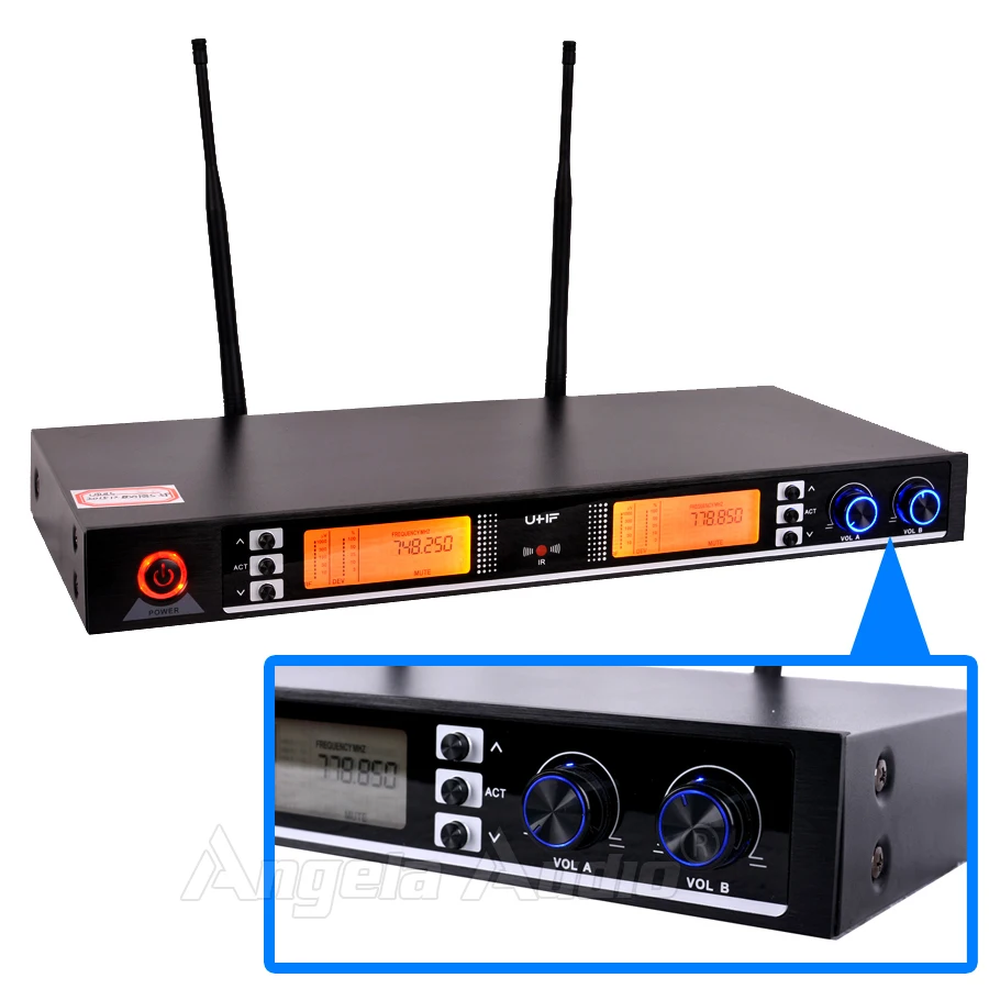 Профессиональный беспроводной микрофон UHF система караоке расстояние 80 м 2