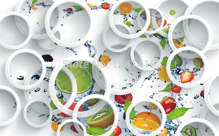 papel de parede anel branco ciclo frutas