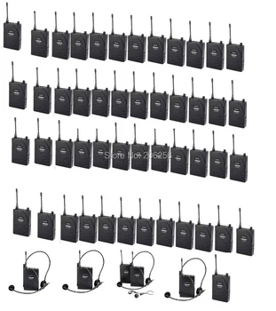 

Takstar UHF-938 50 receivers and 4 transmitters UHF frequency Wireless Tour Guide System 50m Operating Range for Tour guiding