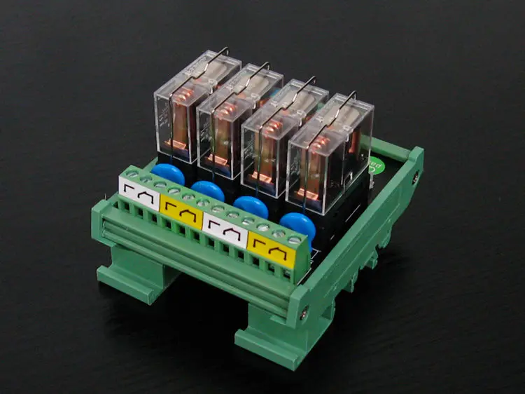 12 в пост. Тока 4 портовое реле на din рейке SPDT 16 А интерфейсный модуль OMRON G2R 1|relay rail|12v