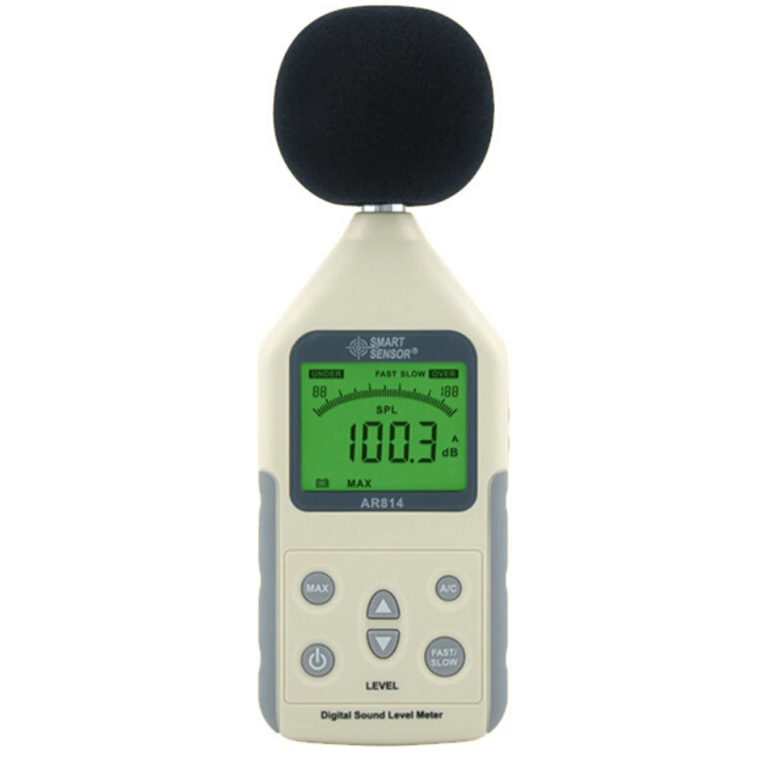

Digital Sound Level Meter AR814 Measuring Range 30~130dB Noise Level Meter Tester Decibel Meter