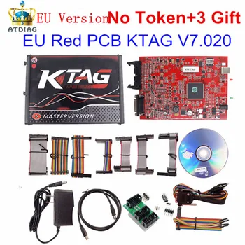 

EU Version KTAG 7.020 Online Master Red Ktag V7.020 V2.23 No Token Limit K-Tag 7.020 ECU Programmer ECM Winols