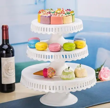 Керамическая посуда для торта 8/10/12 дюймов|fruit plate|ceramic plate standdessert plates |