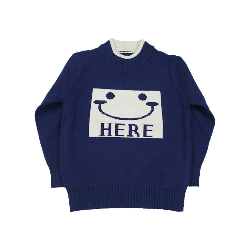 DapChild Sweater For Boys Brand Sweatshirt Pullover Thick Warm Winter Sweaters Long Sleeve Children Outerwear Knitwear Sweater
