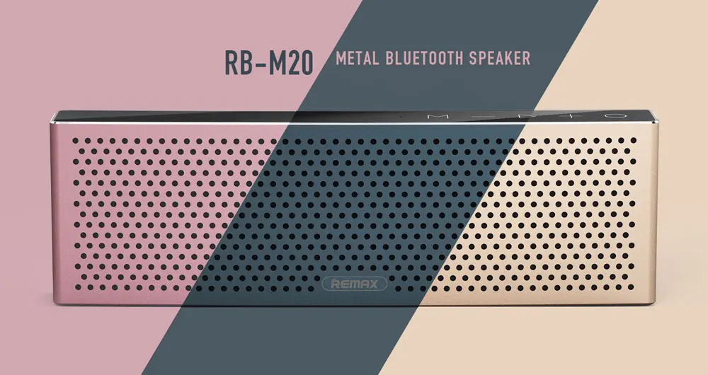REMAX RM-M20 мини металлический портативный Настольный Bluetooth динамик шикарный стиль Поддержка громкой связи Вызов TF карта AUX сабвуфер музыка