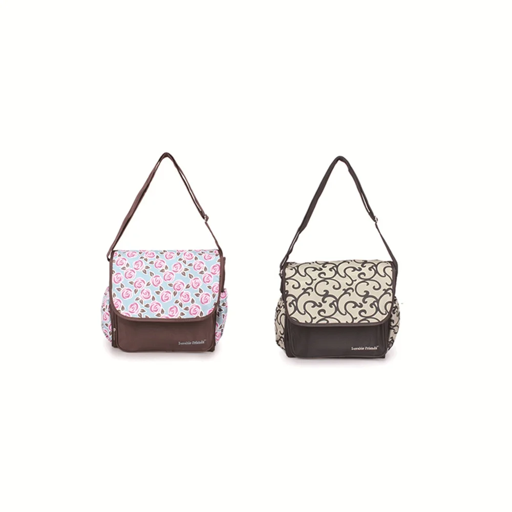 

New authentic mummy bag shoulder inclined across mother bag from mother to travel to give small decorative pattern design