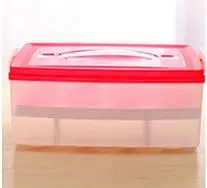 Кухонный ящик для хранения яиц органайзер для хранения яиц на холодильник 24 органайзер для яиц открытый портативный контейнер для хранения яиц - Цвет: Красный