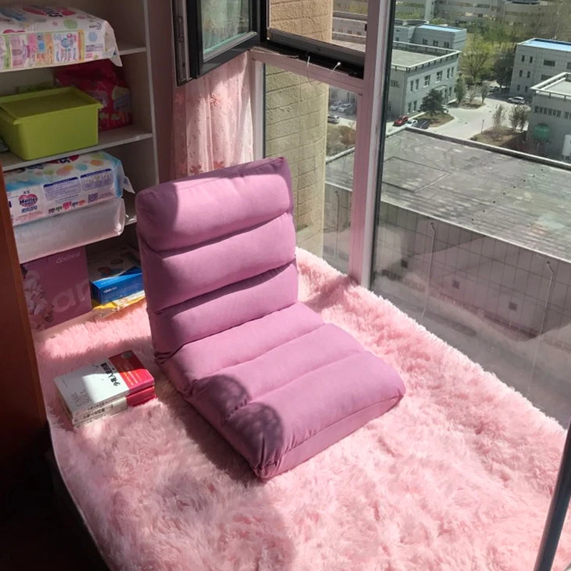 

Lazy Couch Tatami Bed Folding Backrest Single Bedroom Small Bed Above Ground Room Balcony Net Red Chair