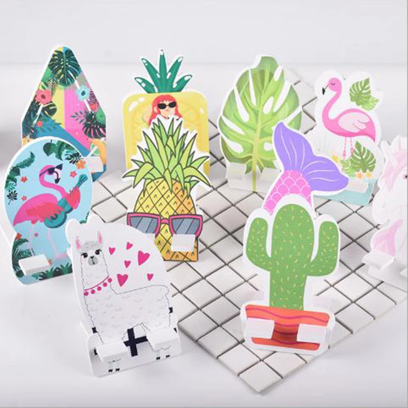 

Wooden assembly cute cartoon desktop lazy phone bracket