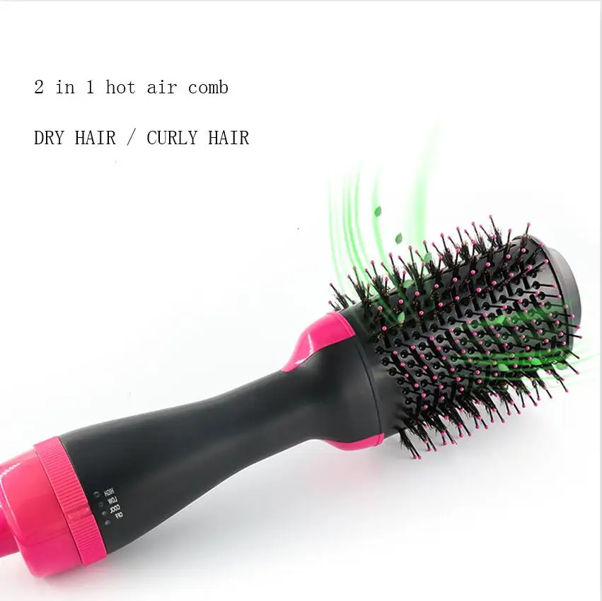 

Professional One Step Hair Dryer brush volumizer 2 in 1 straightener and curler Hot Air Curling iron Rotating Rollers Comb