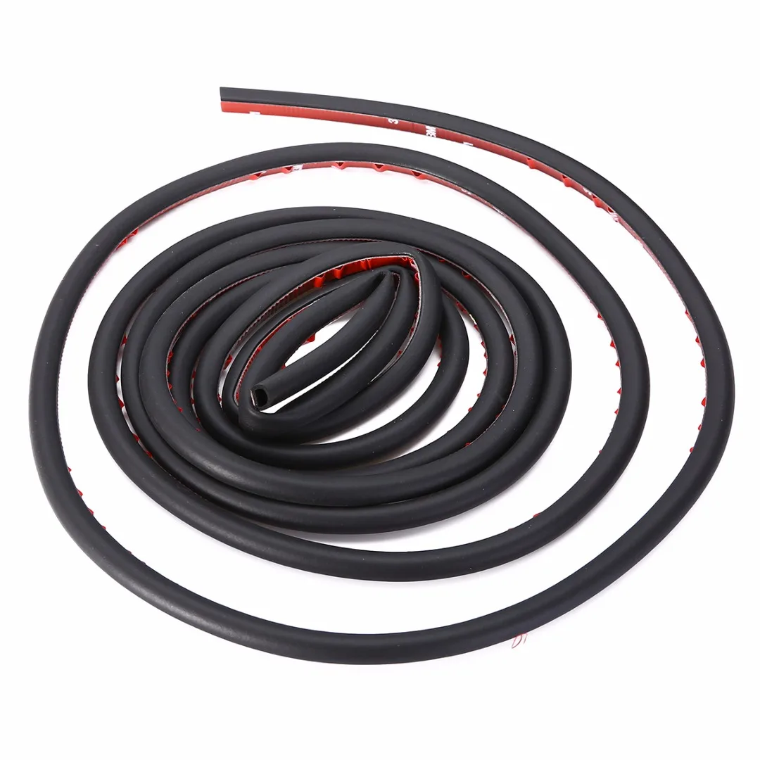 4 Meter 13FT D Shape Type Car Weather Strip Universal Auto Door Frame Window Rubber Seal Hollow Strip Weather Strip Black