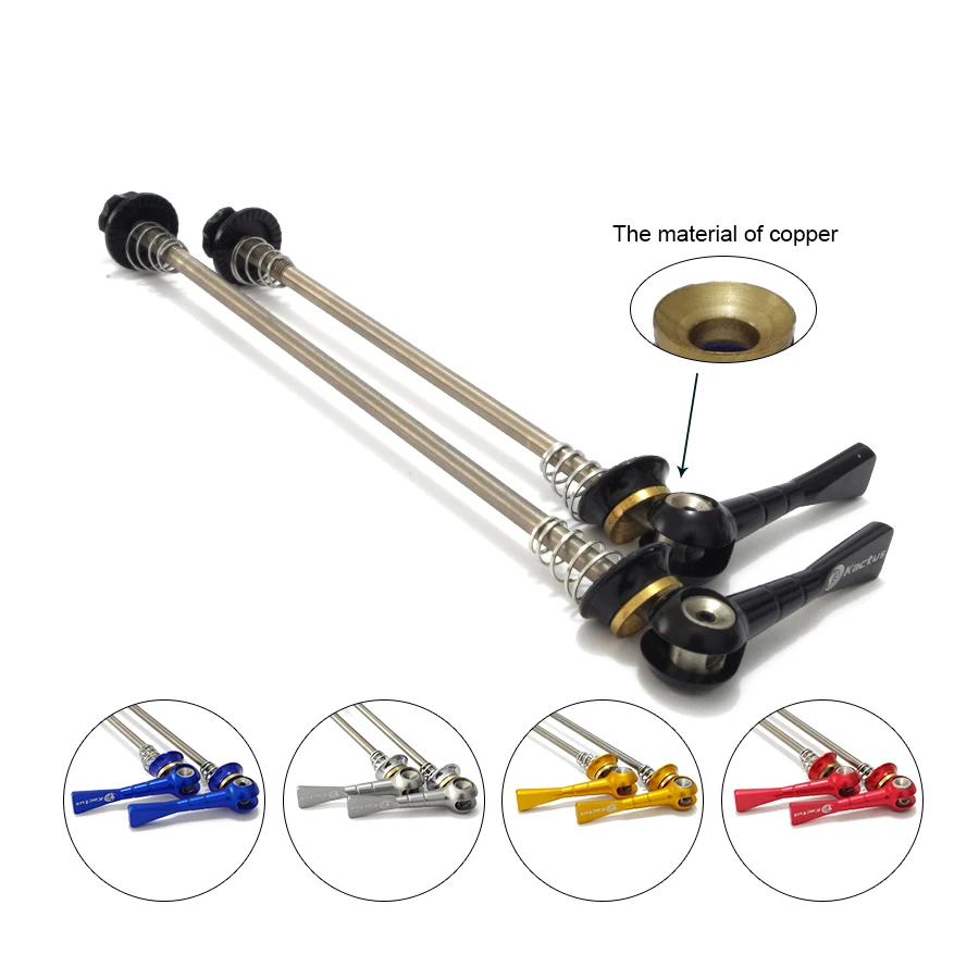 

1 Pair Bicycle Skewers Bike Wheel Hub Quick Release QR 100/130/135mm 55g Titanium Axle Aluminum Alloy Caps CNC Crafts Ultralight