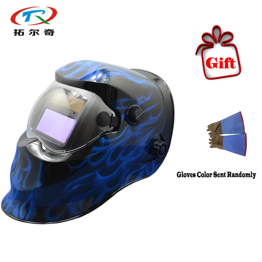 شحن هدية قفازات mig tig arc معدات السلامة الخوذ لحام بارد نموذج السيارات سواد خوذة TRQ-KD02-2233FF-G