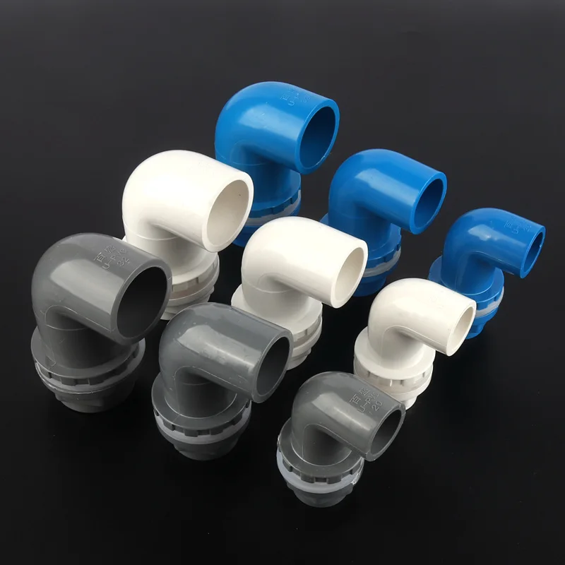 

1pc Inner Dia 20/25/32mm PVC 90 Degree Elbow Connectors Fish Tank Water Pipe PVC Joint Aquarium Water Inlet Water Tank Elbow Ada