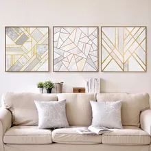 

Nordic Wall Poster Canvas Print Oil Painting Geometry Abstract Unframed Photo Living Room Wall Art Picture Modern Home Decor