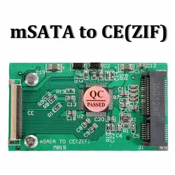 Мини mSATA PCI-E 1,8 дюймов 3,3 В SSD в 40pin ZIF CE кабель адаптер конвертер карты