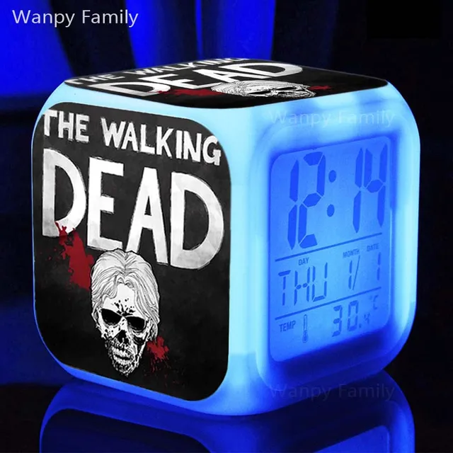 Horror film Walking Dead Alarm Clocks,Glowing LED Color change Digital